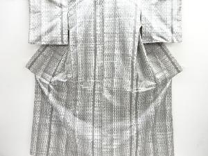 変わり縞模様織り出し手織り節紬着物